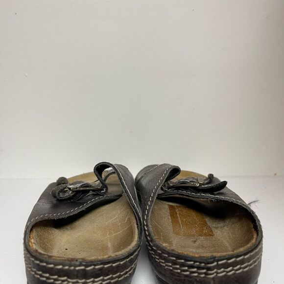 leather slip on slipper birkenstock style - Picture 9 of 13